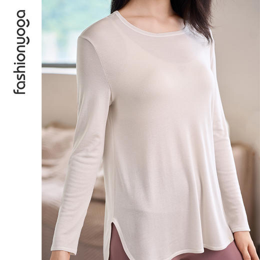 凡圣瑜伽 舒适羊毛圆摆长袖F14358 商品图12