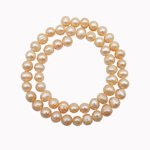 珍珠约 7~8mm 珠料 手串念珠单颗珠子散珠半成品 粉珍珠 商品图0