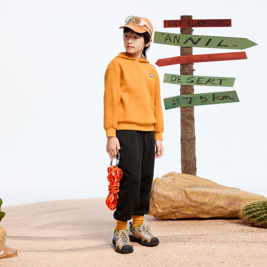 男童海岛绒连帽卫衣冬季新款安奈儿童装实体店同款AB441770 商品图3