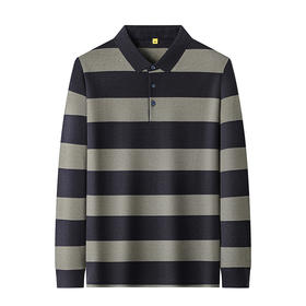 【新款DG】大依优型大码长袖Polo衫翻领加肥加大肥佬休闲宽松透气上衣打底