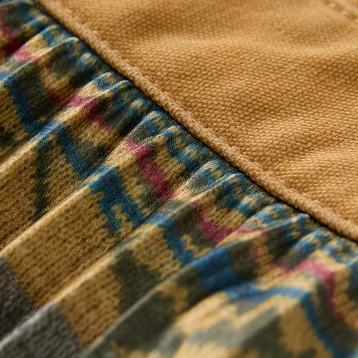 谜底背带连衣裙2024冬季新品复古风拼接百褶大摆裙长裙244ML1656 商品图3