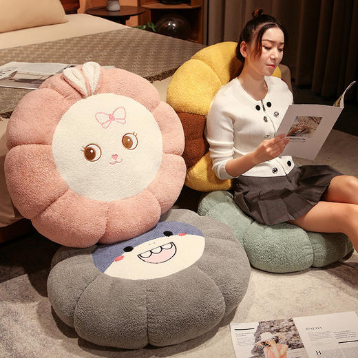 南瓜鲨鱼蜜蜂坐垫办公室久坐椅垫家用儿童略读区屁股垫地上蒲团垫新款爆款小红书网红同款 商品图0