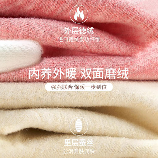 美体提臀 5A级抗菌保暖裤女款内穿 德绒高腰羊绒蚕丝女士可外穿打底裤大码秋裤女 商品图2