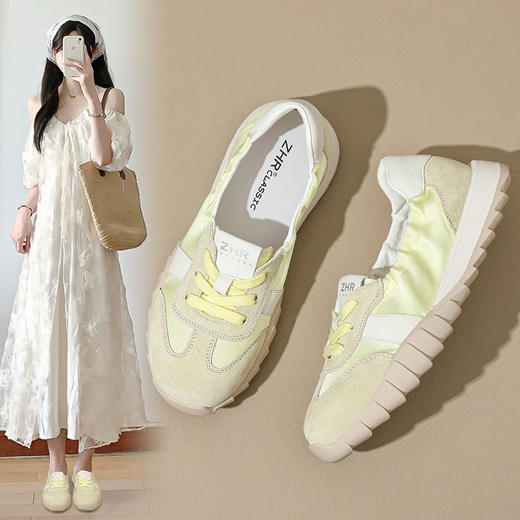 ZHR则则浅口平底德训女鞋2024新款夏季透气薄款运动鞋百搭休闲鞋 商品图9