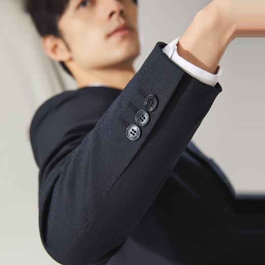 【WoolMark】柒牌男装羊毛西服秋冬新款商务正装中式立领单西外套	127C71450 商品图4