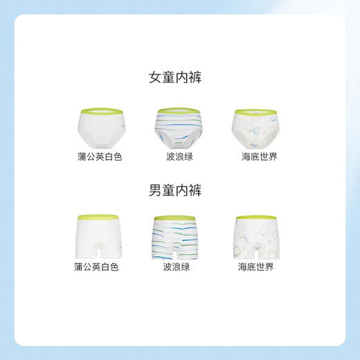 likeuu儿童内裤女童棉柔三角裤花样印花三条装LC1122141 商品图4