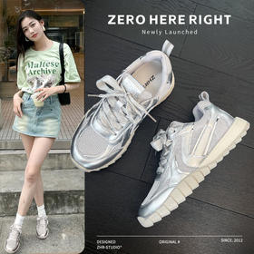 ZHR则则网面透气阿甘鞋女2024新款百搭平底运动休闲鞋轻便德训鞋