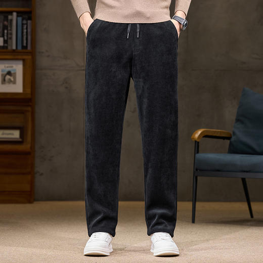 【DQ】大依优型大码松紧腰休闲长裤男舒适休闲简约百搭加肥加大男装潮款 商品图8