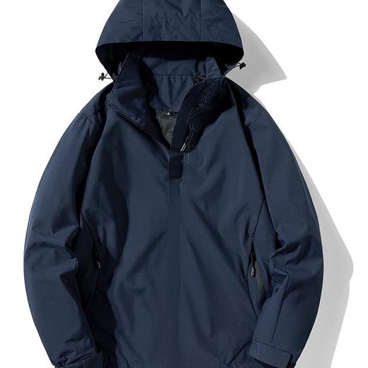 新款情侣冲锋衣美式户外登山服 防水黑武士冲锋衣男士 防晒外套夏薄款宽松情侣夹克 商品图4