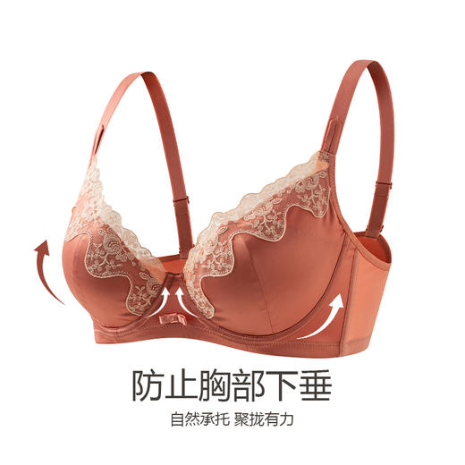 美季美优法式内衣女收副乳聚拢防下垂上托小胸胸罩外扩白色文胸 商品图3