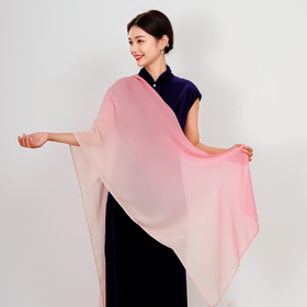 青云染/ClouDyeing【晕染丝巾】丝绸轻薄款抗皱桑蚕丝披肩-送礼长巾