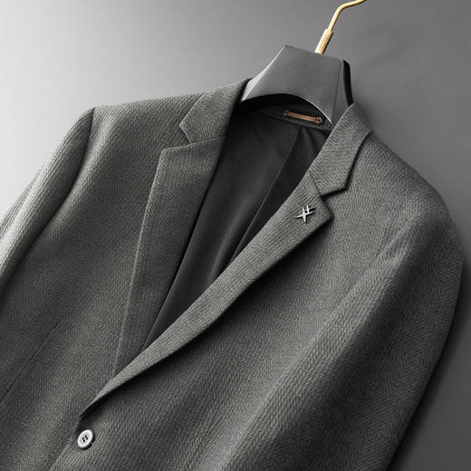 【新款DDA】大依优型品质西服外套商务夹克男宽松加肥加大码上衣胖子正装休闲 商品图1