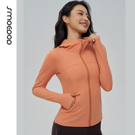 SMOEDOD/水沐伊朵养肤裸感运动瑜伽连帽外套轻盈透气防风女50021 商品图1