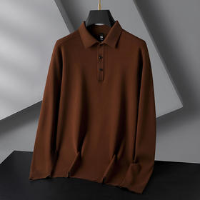 【新款DG】大依优型大码长袖Polo衫翻领加肥加大肥佬休闲宽松透气上衣打底