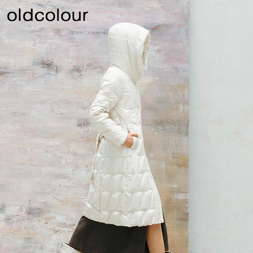 oldcolour冬季新品*时尚洋气收腰修身中长款羽绒服女P420911A1 商品图1