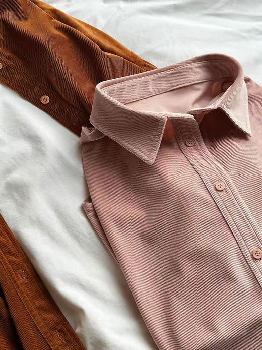 金焦色秋季新款灯芯绒衬衫衬衫式开衫罩衫 商品图13