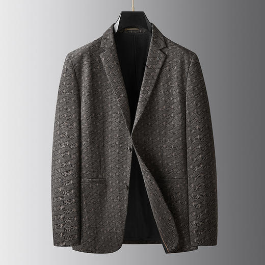 【新款DDA】大依优型品质西服外套商务夹克男宽松加肥加大码上衣胖子正装休闲 商品图0