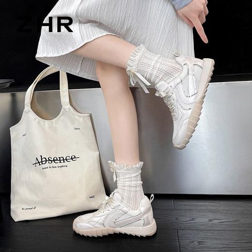 ZHR则则网面透气阿甘鞋女2024新款百搭平底运动休闲鞋轻便德训鞋 商品图8