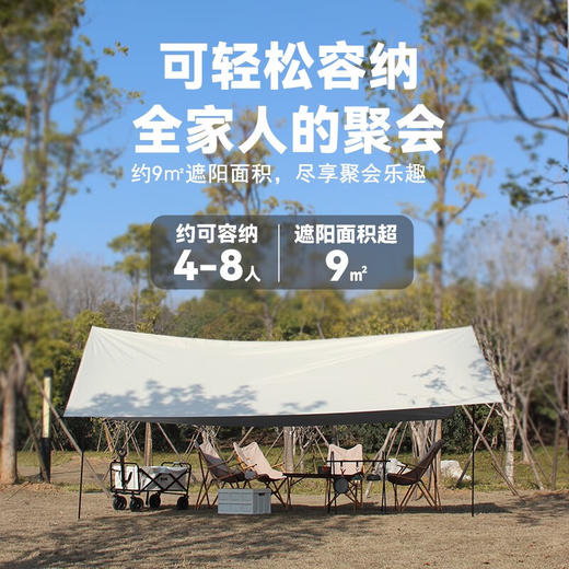 【小家电】趣游帮牛津布涂银大天幕YB12-12M HF 商品图2