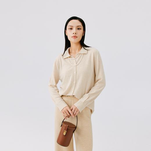 东黎 •小山羊绒女士秋冬翻领衬衫 4717 商品图3