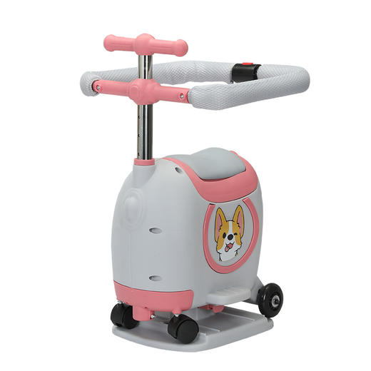 【新款电动车前置座椅，可储物可滑行的儿童座椅】储物箱滑行车儿童座椅 电瓶车带灯光音乐护栏 多功能宝宝座椅扭扭车-QQ 商品图5