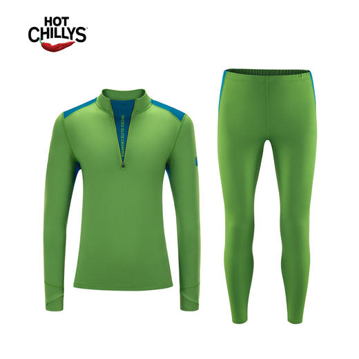 Hotchillys热椒8k保暖磨毛男士拉领上衣速干透湿滑雪功能内衣裤HCA9417/9415 商品图4