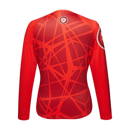 秋上新科里芙女款印花长袖圆领透气运动跑步速干上衣女 商品图1