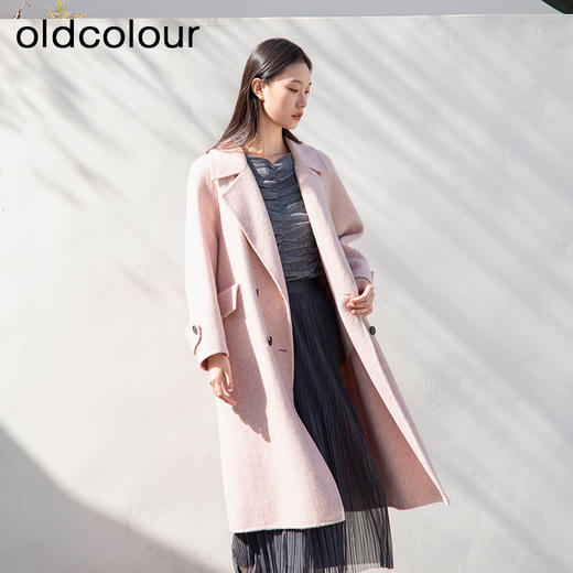 oldcolour秋冬新品长款宽松高级时尚保暖毛呢外套女P431507A1 商品图1