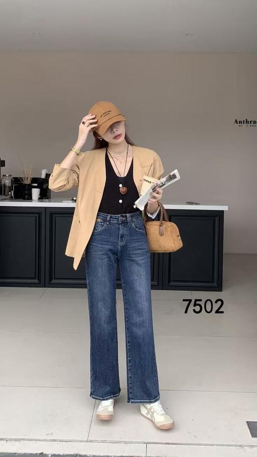 女直筒牛仔裤7502 商品图2