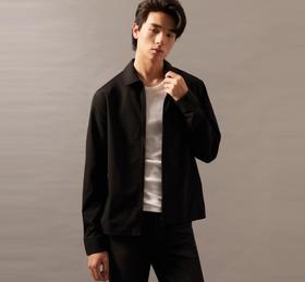 CK Jeans男士休闲通勤挺括拉链翻领外套衬衫J326629