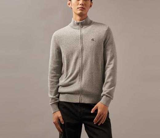 CK 立领拉链针织开衫毛衣J326796 商品图1