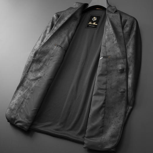 【新款DDA】大依优型品质西服外套商务夹克男宽松加肥加大码上衣胖子正装休闲 商品图7