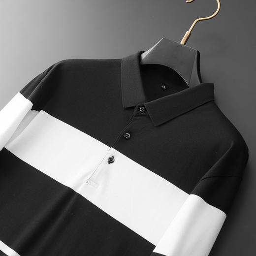 【新款DDA】大依优型大码长袖Polo衫翻领加肥加大肥佬休闲商务宽松透气上衣打底 商品图2