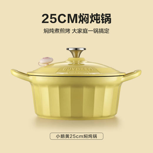 北鼎（Buydeem）25CM焖炖珐琅锅单锅CP551 黄色【LXKGZQ8.0】 商品图0