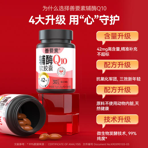 【塔下生活馆】华东医药辅酶Q10软胶囊 每日一粒 守护心脏健康  增强免疫力 抗氧化 商品图3