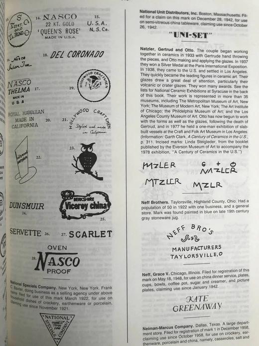 莱纳美国陶器与陶瓷制品标记百科全书 数千幅插图 精装大16开 商品图8