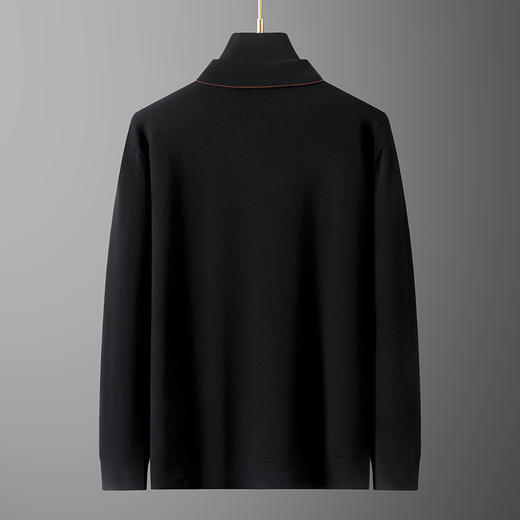 【新款DG】大依优型大码长袖针织开衫衬衫翻领加肥加大肥佬休闲宽松透气上衣打底毛衫 商品图1