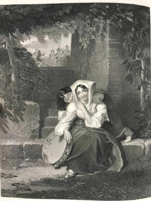 33*25cm！1852年 艺术杂志 数百幅版画插图 真皮精装大16开 商品图6