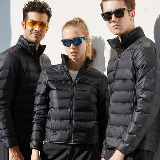 自由基地简约保暖热封羽绒服男女通勤常规版型白鸭绒填充打底外套 NMJ-2018 商品图0