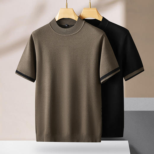 【新款DPF】大依优型毛衣针织短袖背心休闲针织衫毛背心加肥加大上衣男士胖子大码毛衫t恤打底 商品图2