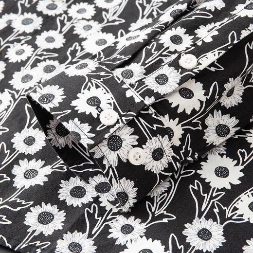 【100%棉】【新款DDA】大依优型大码花衬衫长袖衬衫翻领加肥加大肥佬休闲商务宽松透气上衣 商品图3