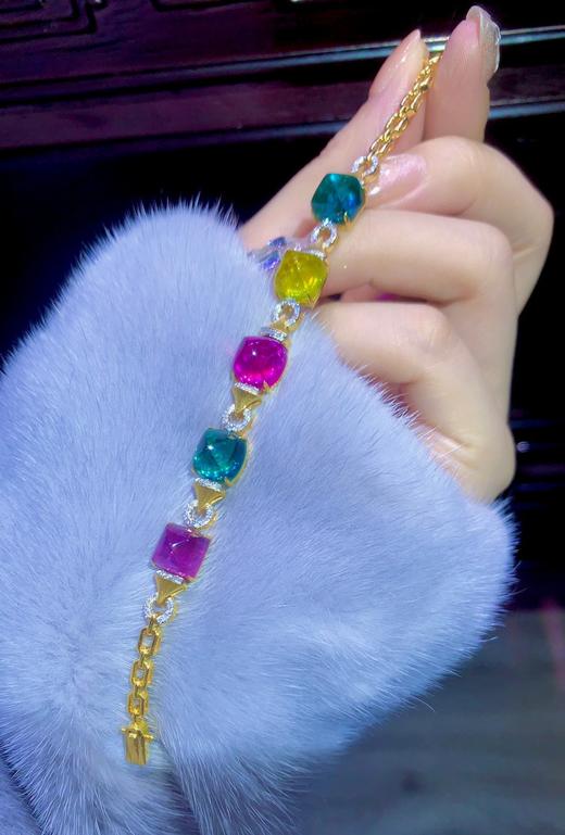 27.55ct 碧玺手链 商品图5