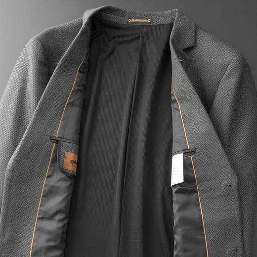 【新款DDA】大依优型品质西服外套商务夹克男宽松加肥加大码上衣胖子正装休闲 商品图6