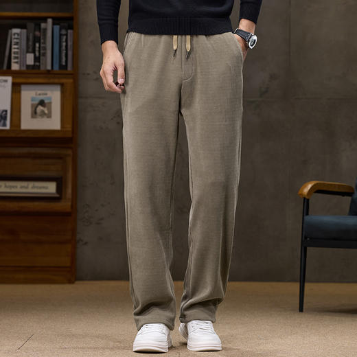 【DQ】大依优型大码松紧腰休闲长裤男舒适休闲简约百搭加肥加大男装潮款 商品图7