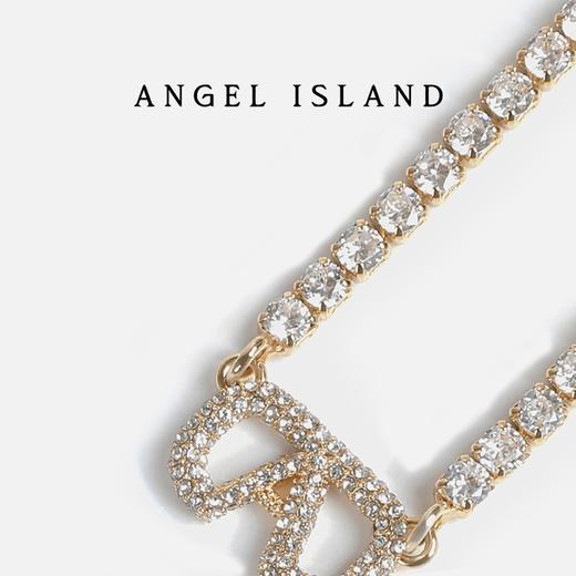 【限时折扣】ANGEL ISLAND 铜合金仿水晶首饰 经典logo系列水钻轻奢小众高级项链 商品图7