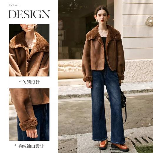 OLrain欧芮儿短款皮草外套女冬季2024年新款时尚保暖皮毛一体皮衣 商品图2