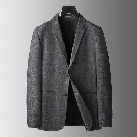 【新款DDA】大依优型品质西服外套商务夹克男宽松加肥加大码上衣胖子正装休闲 商品图0
