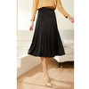 乔万尼黑色半身裙秋冬新款a字百褶半身长裙EM3D436 商品缩略图1