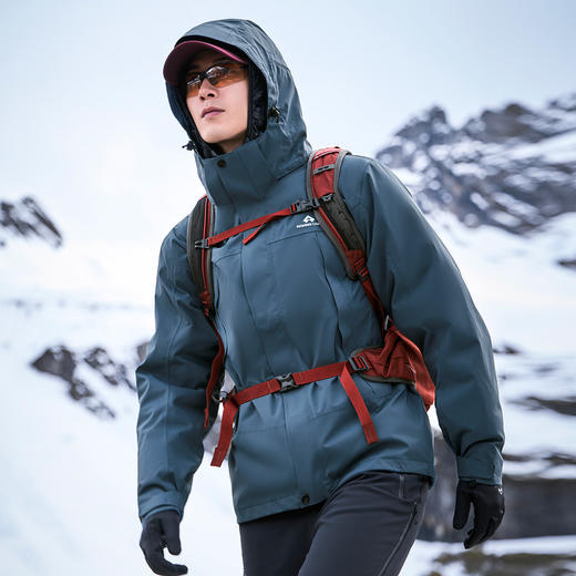 【标准版】拓路者游隼冲锋衣男春秋季新款户外防水防风东丽硬壳登山服耐磨爬山外套单冲 商品图5