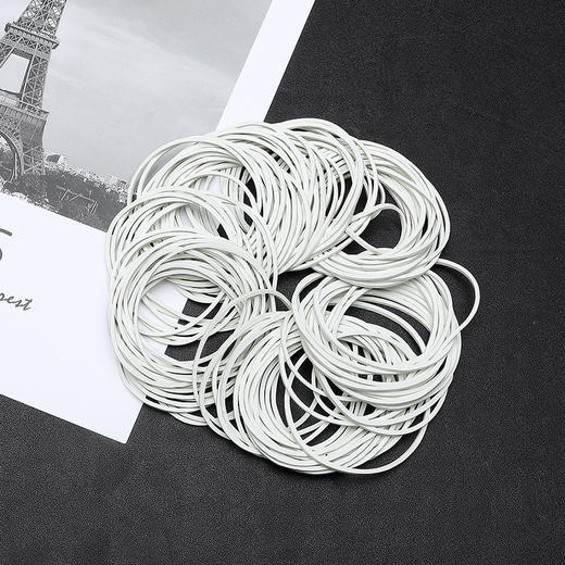 【20根直径41mm】 越南橡皮筋 白色色环保橡胶圈 耐高温抗老化牛皮圈捆扎橡皮圈牛皮筋 商品图0